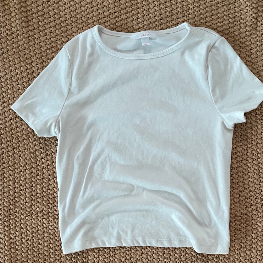 Zara White Short Sleeve Tee